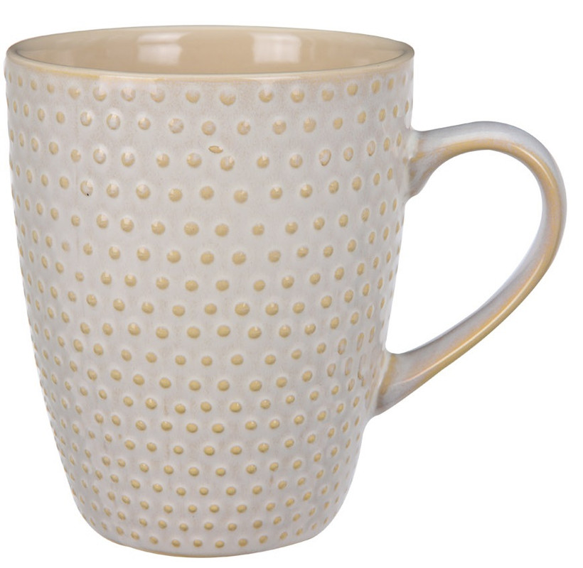 Чашка LA CUCINA з візерунком 350 мл Бежева (Q76000200_dots)